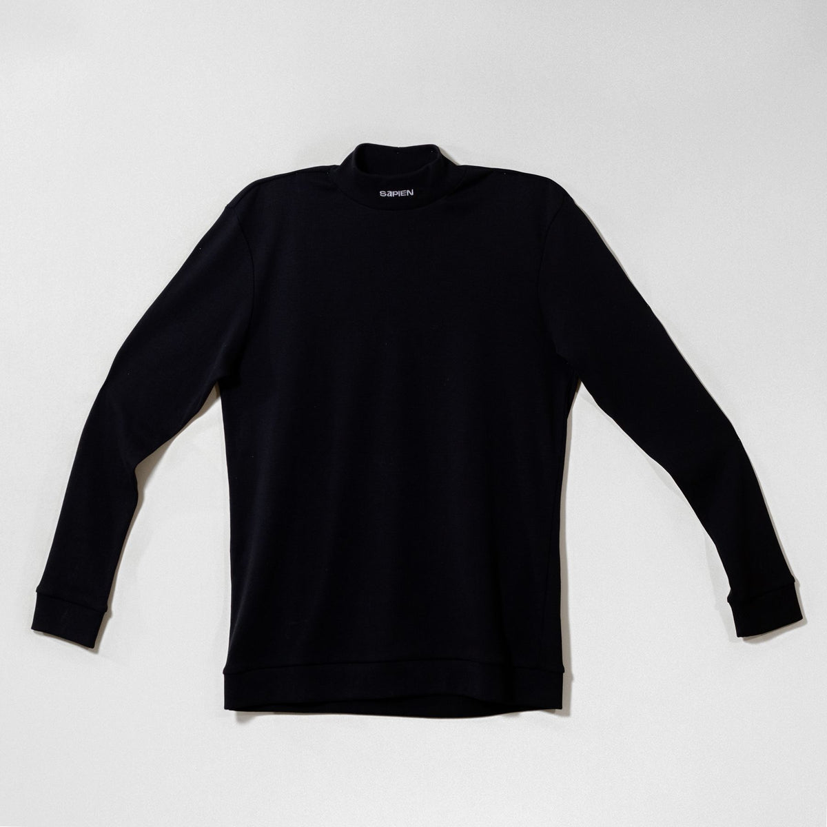 Pull col cheminée noir Sapien