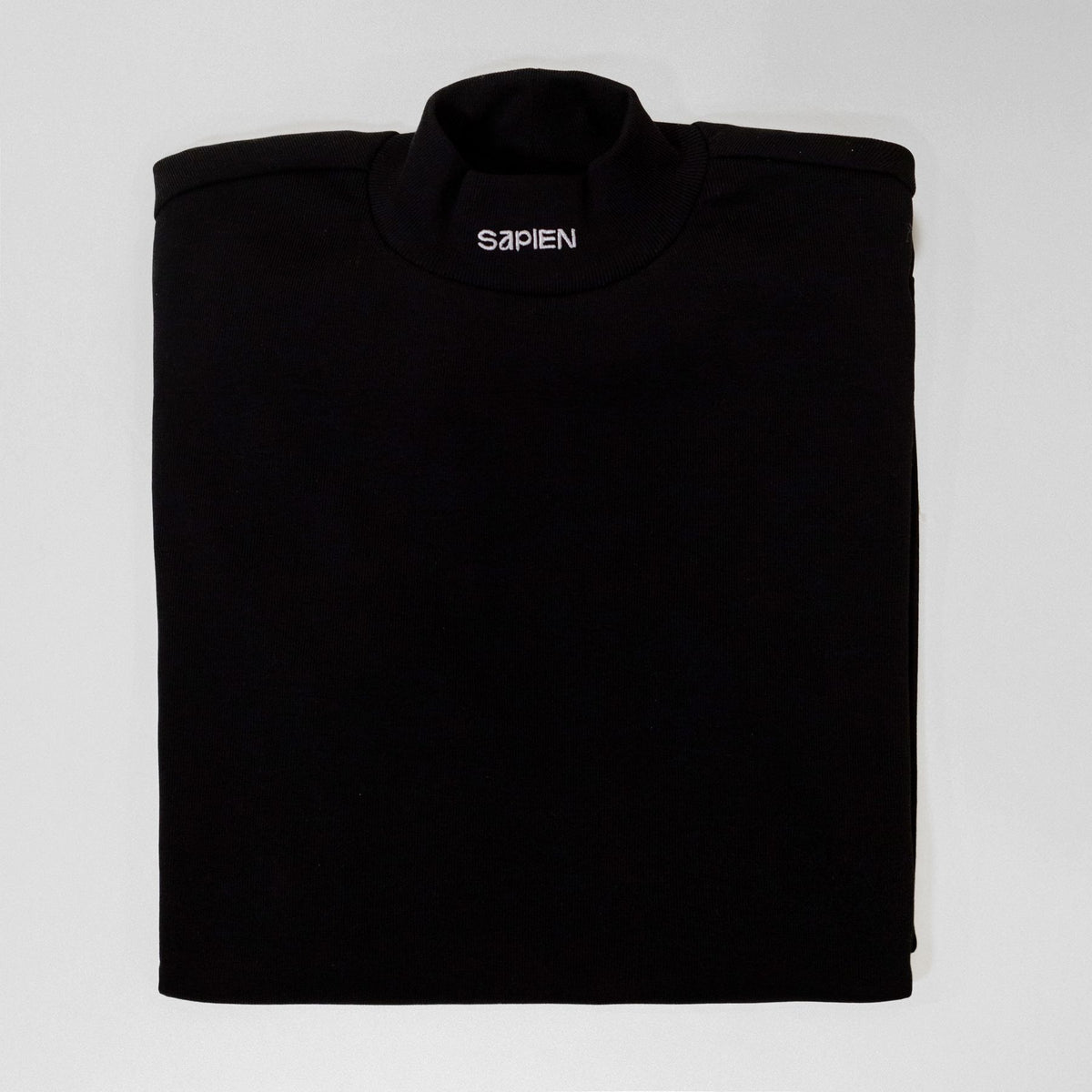 Pull col cheminée noir Sapien